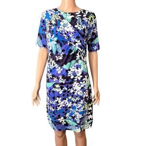 Peter Pilotto For Target Sheath Dress Large Faux Wrap Floral Tropical Flattering